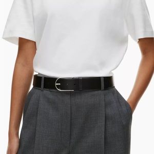 Aritzia Auxiliary Black Leather Belt